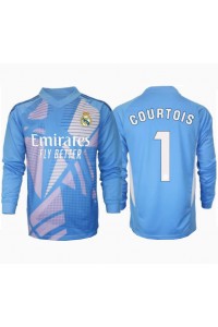 Real Madrid Thibaut Courtois #1 Keeper Fotballdrakt Hjemme Klær 2024-25 Lange ermer